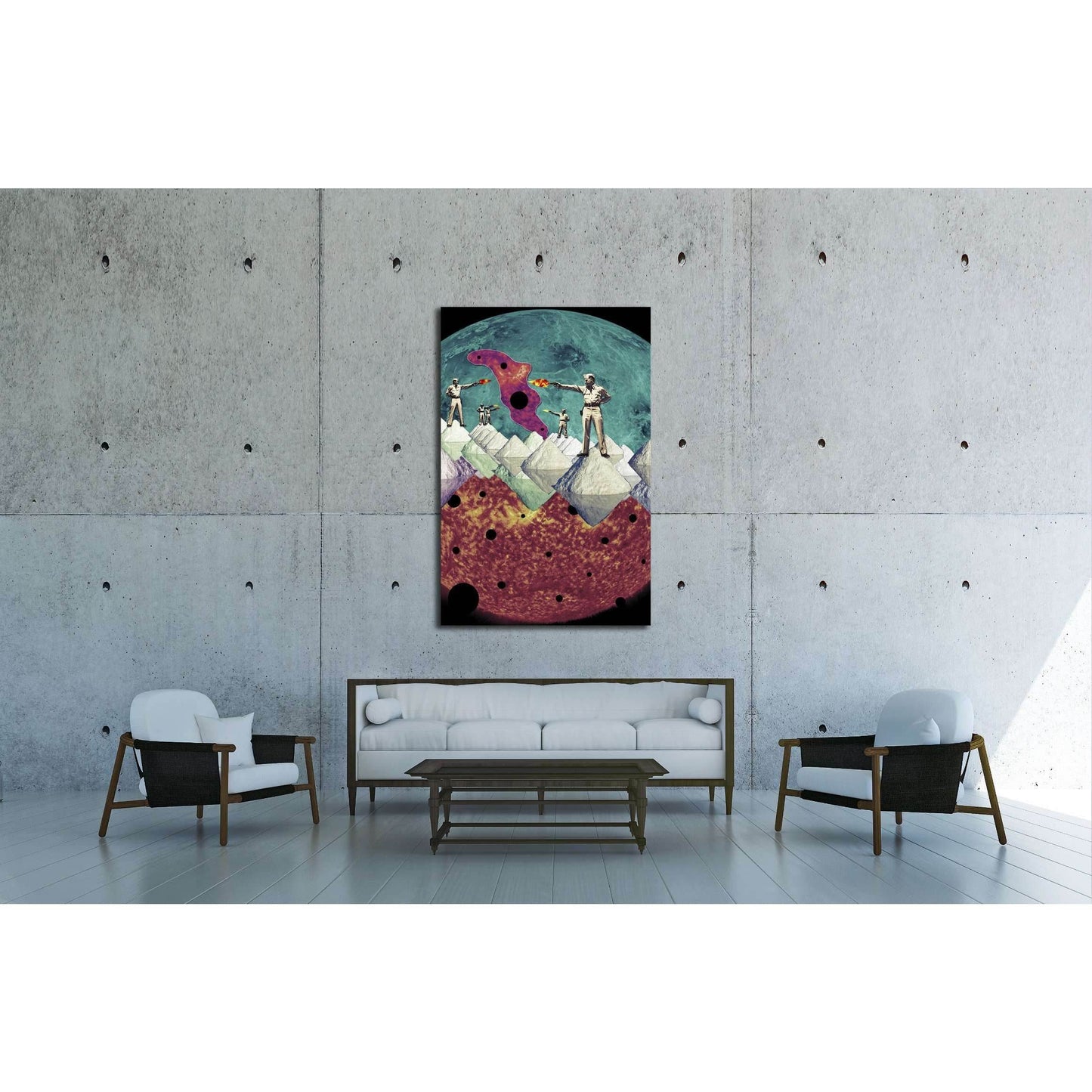 fire vs fire (Eugenia Loli) №3398 Ready to Hang Canvas Print - Zellart Canvas Prints ALL_Products, s-3398