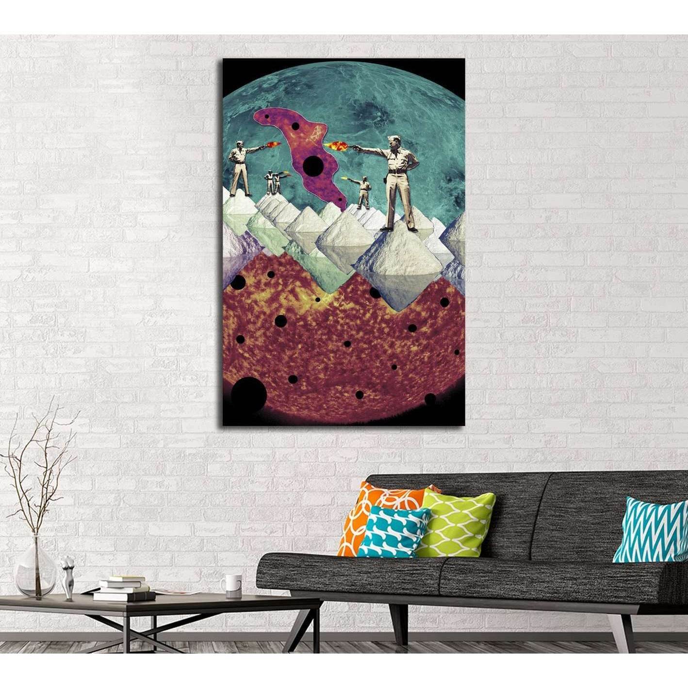 fire vs fire (Eugenia Loli) №3398 Ready to Hang Canvas Print - Zellart Canvas Prints ALL_Products, s-3398