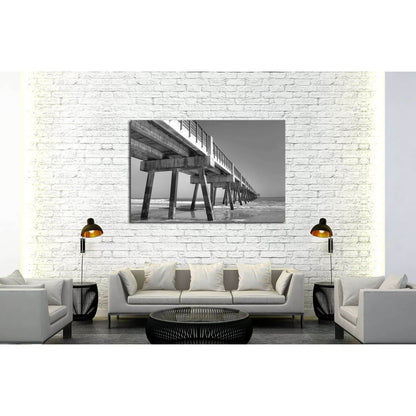 Fishing Pier in Jacksonville Beach, Florida №2498 Ready to Hang Canvas Print - Zellart Canvas Prints ALL_Products, s-2498