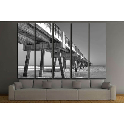 Fishing Pier in Jacksonville Beach, Florida №2498 Ready to Hang Canvas Print - Zellart Canvas Prints ALL_Products, s-2498