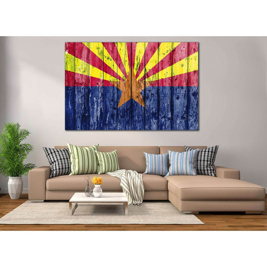 Flag of Arizona №834 Ready to Hang Canvas PrintCanvas art arrives ready to hang, with hanging accessories included and no additional framing required. Every canvas print is hand-crafted, made on-demand at our workshop and expertly stretched around 100% No