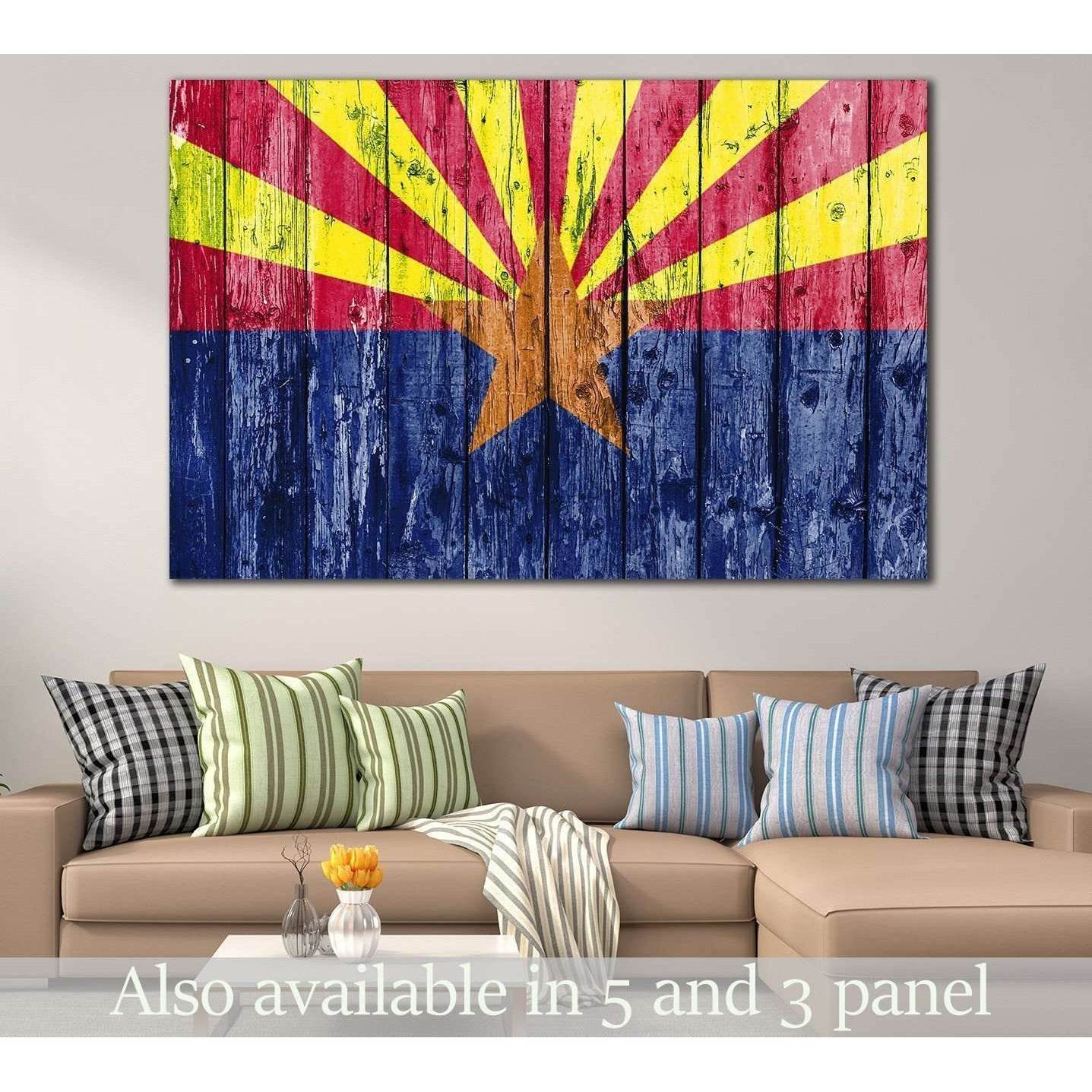 Flag of Arizona №834 Ready to Hang Canvas Print - Zellart Canvas Prints ALL_Products, z-834
