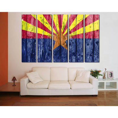Flag of Arizona №834 Ready to Hang Canvas PrintCanvas art arrives ready to hang, with hanging accessories included and no additional framing required. Every canvas print is hand-crafted, made on-demand at our workshop and expertly stretched around 100% No