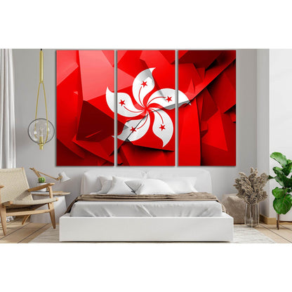 Flag Of Hong Kong №SL1160 Ready to Hang Canvas Print - Zellart Canvas Prints 0new, ALL_Products, Flags