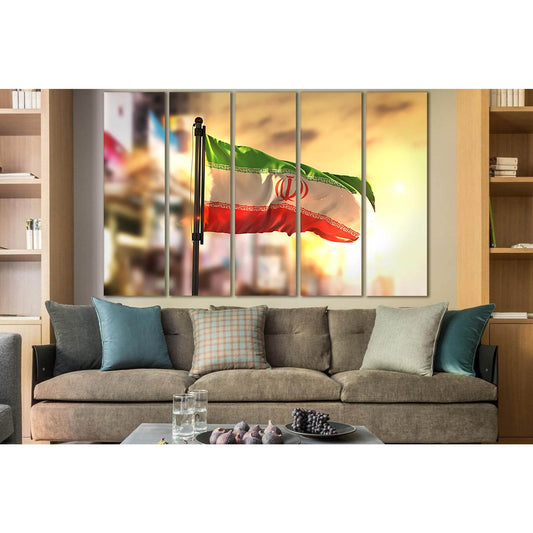 Flag Of Iran №SL1154 Ready to Hang Canvas Print - Zellart Canvas Prints 0new, ALL_Products, Flags