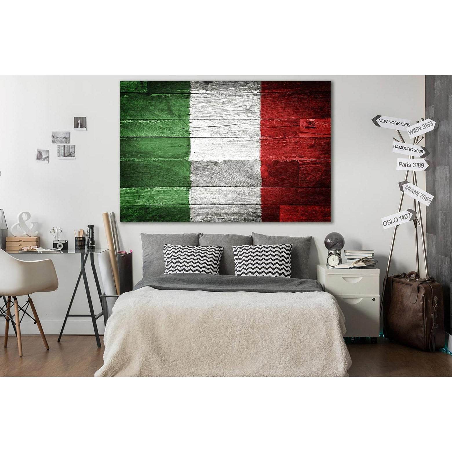 Flag Of Italy №SL1164 Ready to Hang Canvas Print - Zellart Canvas Prints 0new, ALL_Products, Flags