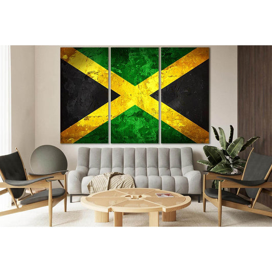 Flag Of Jamaica №SL1163 Ready to Hang Canvas Print - Zellart Canvas Prints 0new, ALL_Products, Flags
