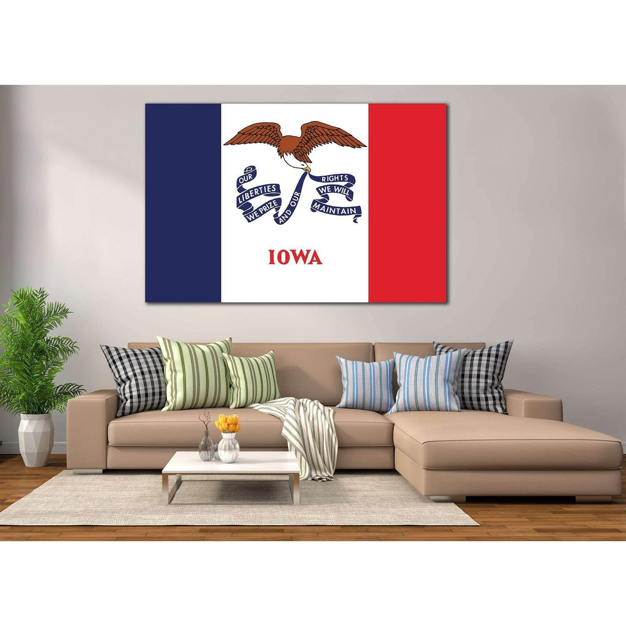 Flag of Lowa State №831 Ready to Hang Canvas Print