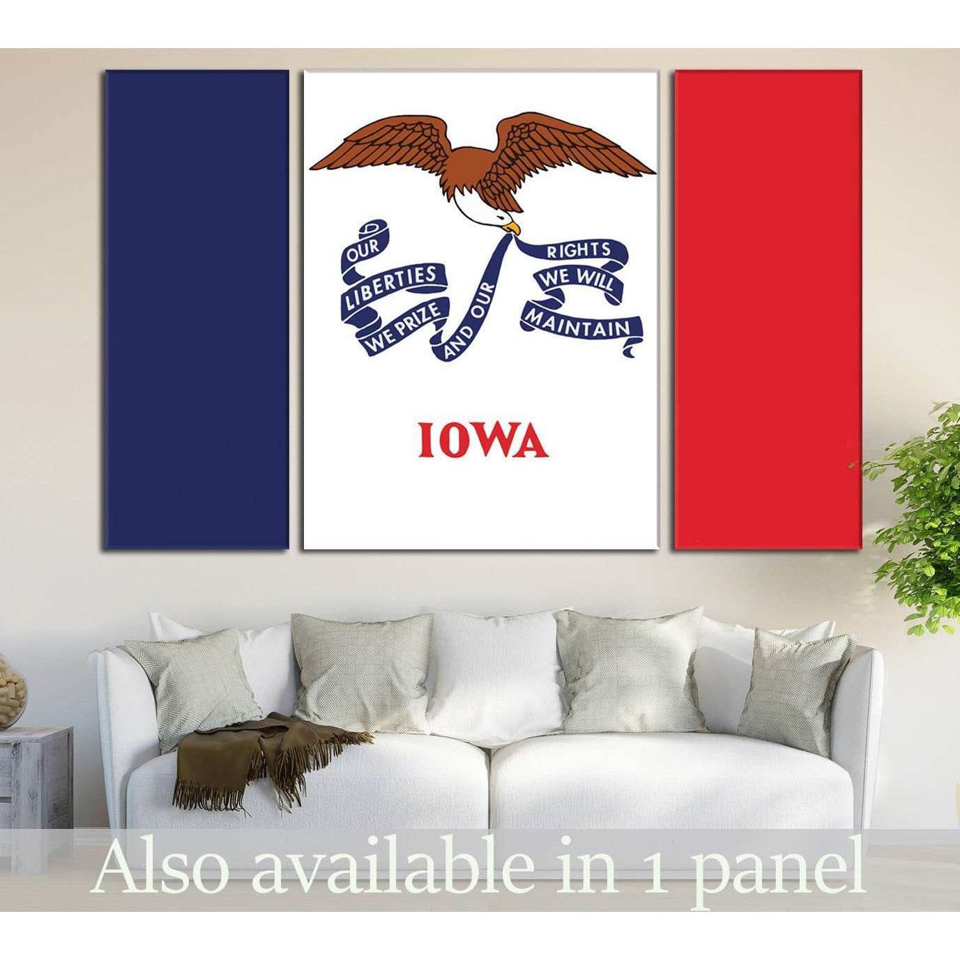 Flag of Lowa State №831 Ready to Hang Canvas Print