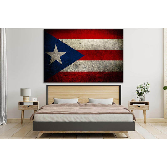 Flag Of Puerto Rico №SL1161 Ready to Hang Canvas Print - Zellart Canvas Prints 0new, ALL_Products, Flags