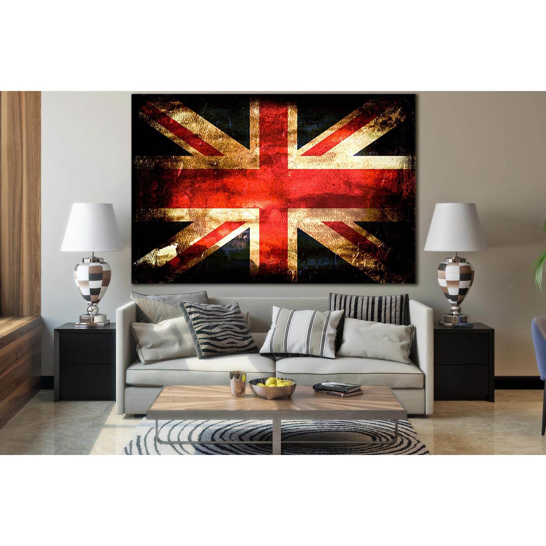 Flag Of UK №SL1175 Ready to Hang Canvas Print - Zellart Canvas Prints 0new, ALL_Products, Flags
