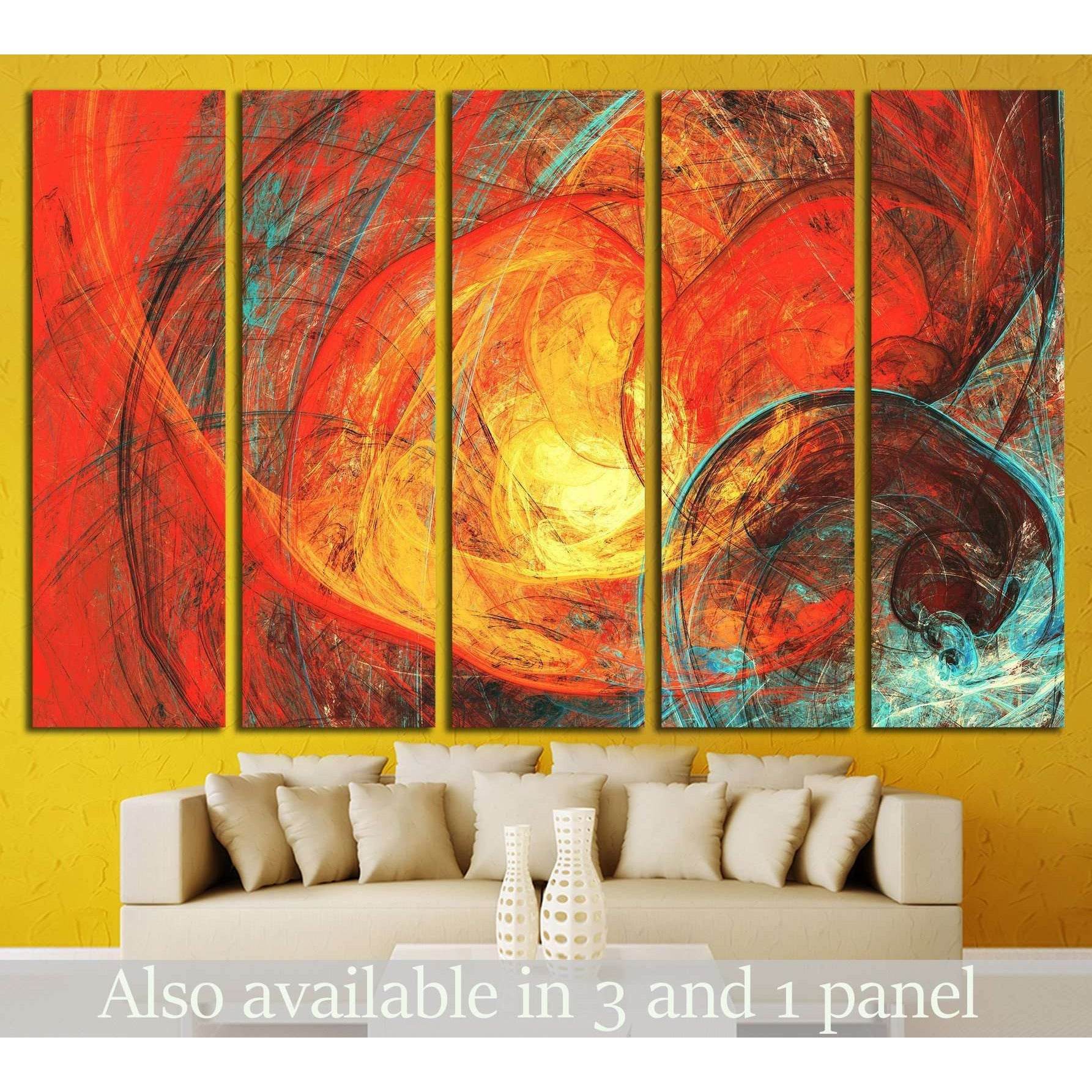 Flaming sun №1054 Ready to Hang Canvas PrintCanvas art arrives ready to hang, with hanging accessories included and no additional framing required. Every canvas print is hand-crafted, made on-demand at our workshop and expertly stretched around 100% North