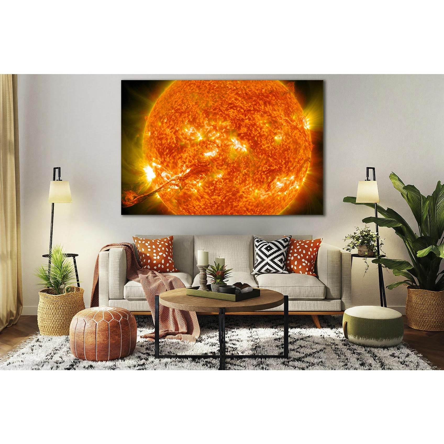 Flash In The Sun №SL386 Ready to Hang Canvas Print - Zellart Canvas Prints 0new, ALL_Products, Astronomy & Space Canvas Wall Art