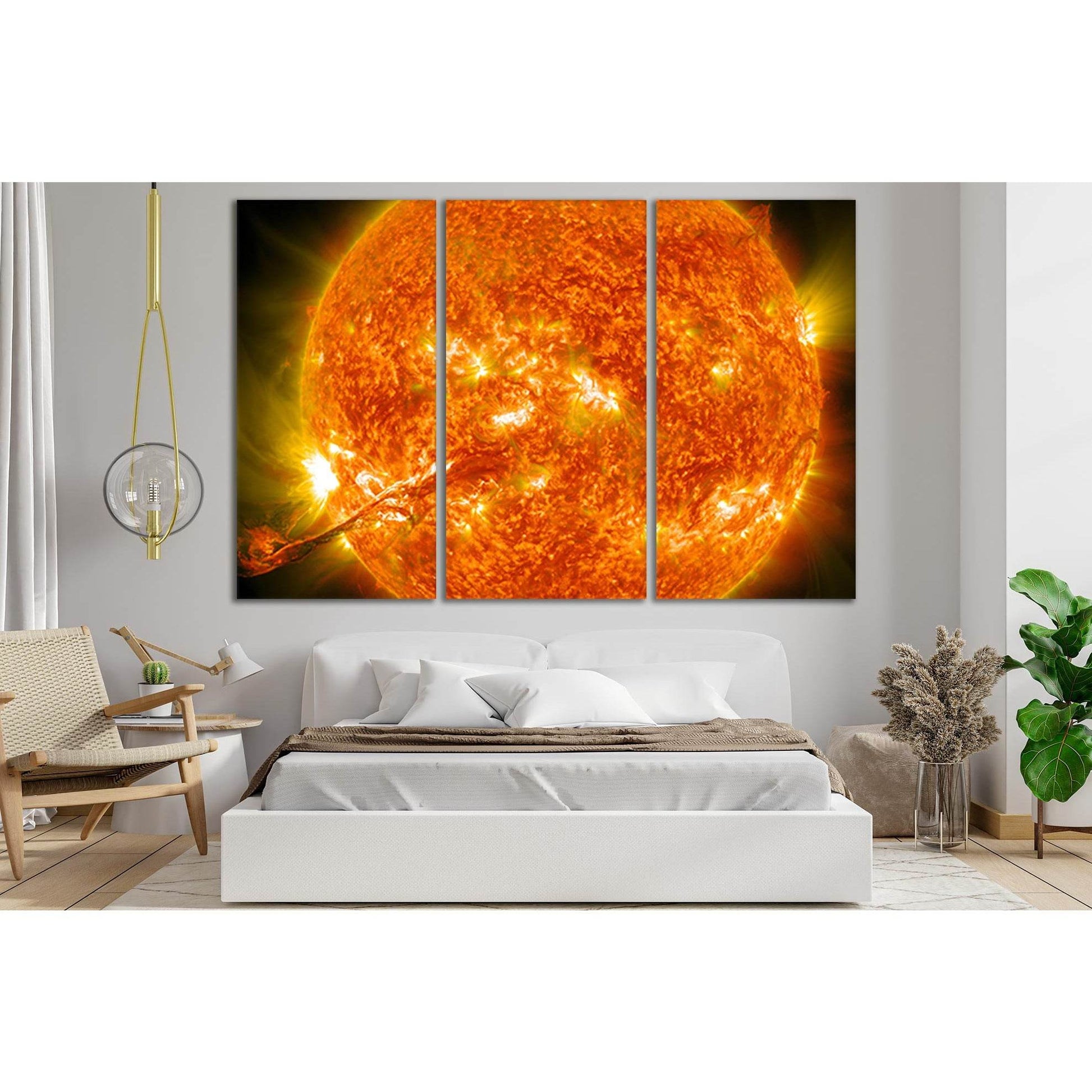 Flash In The Sun №SL386 Ready to Hang Canvas Print - Zellart Canvas Prints 0new, ALL_Products, Astronomy & Space Canvas Wall Art