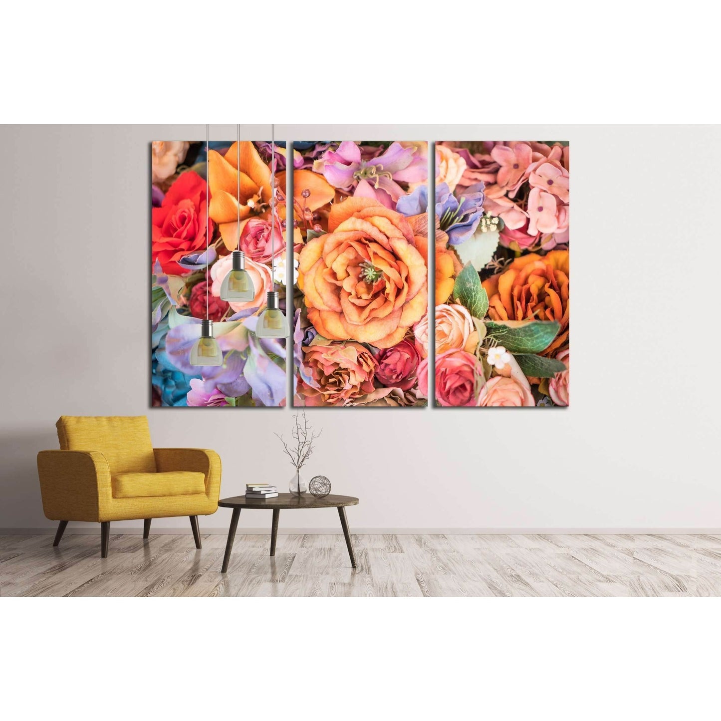 Flower background - vintage effect style pictures №2572 Ready to Hang Canvas Print - Zellart Canvas Prints ALL_Products, s-2572