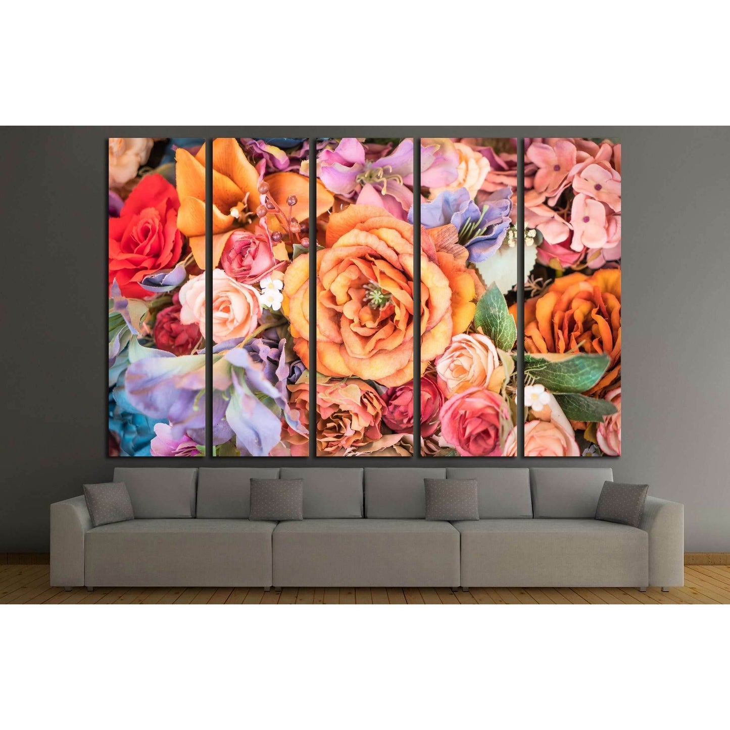 Flower background - vintage effect style pictures №2572 Ready to Hang Canvas Print - Zellart Canvas Prints ALL_Products, s-2572