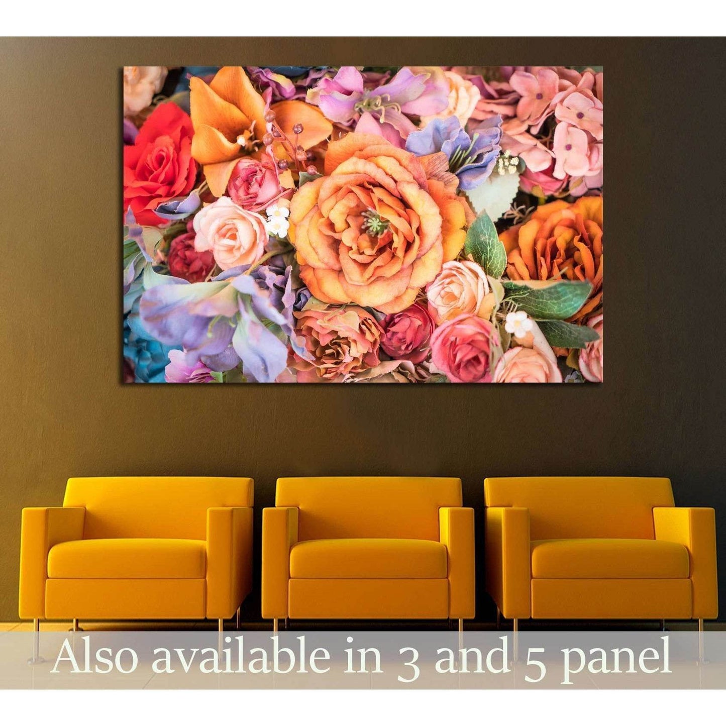Flower background - vintage effect style pictures №2572 Ready to Hang Canvas Print - Zellart Canvas Prints ALL_Products, s-2572
