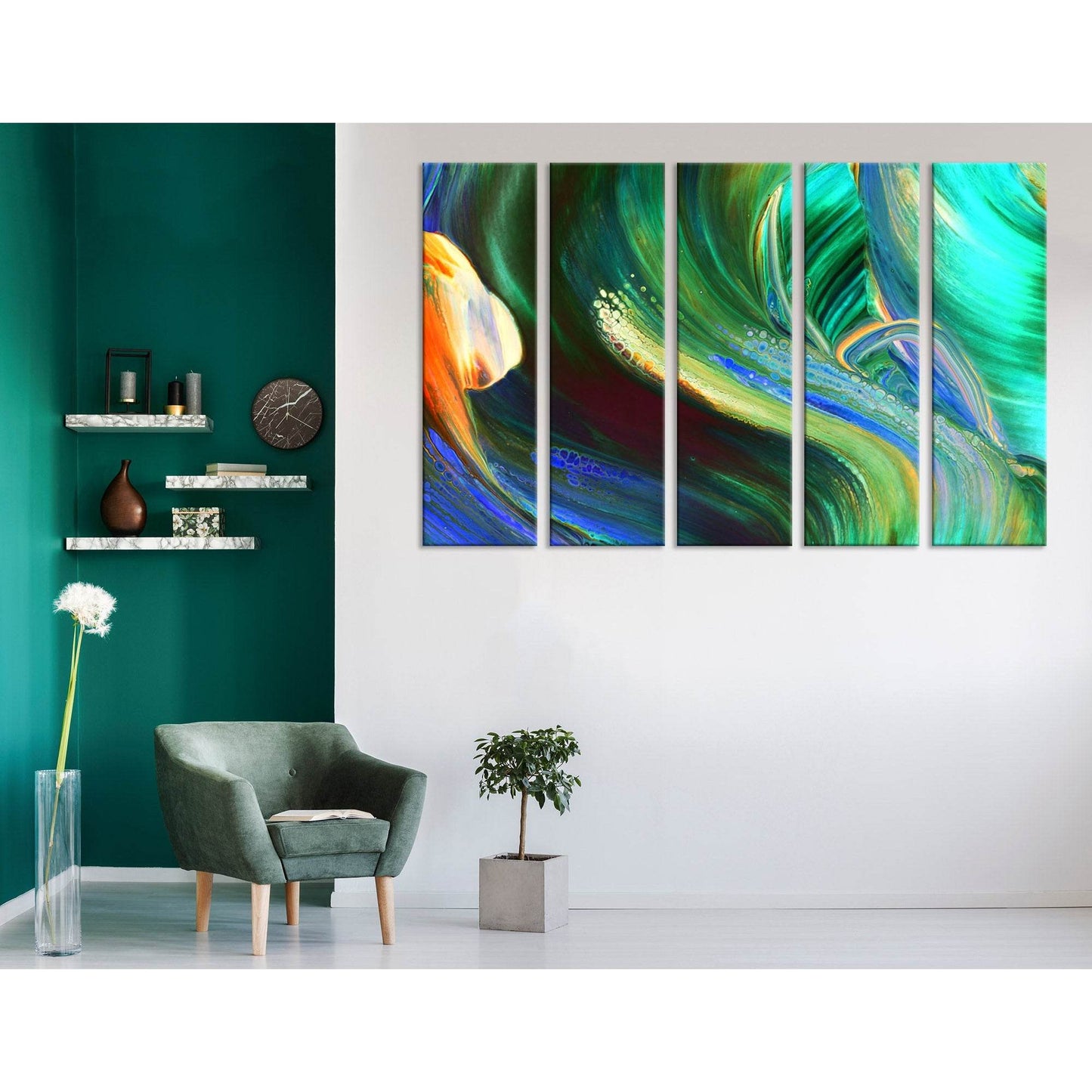 Flower Petal Abstract №04307 Ready to Hang Canvas Print - Zellart Canvas Prints ALL_Products