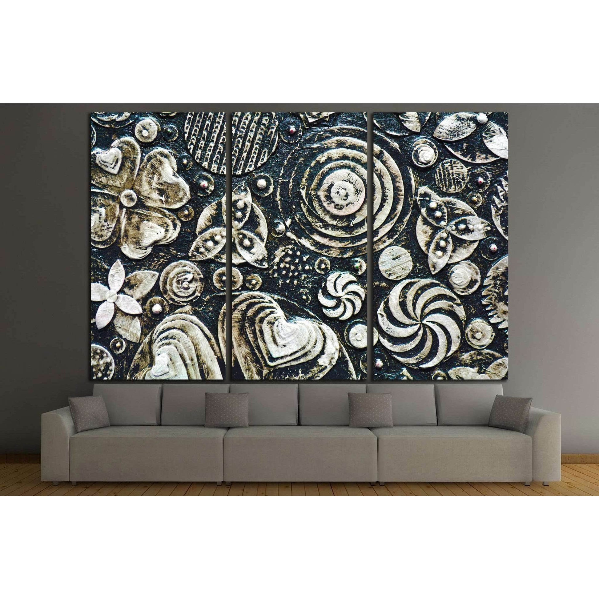 Flowers, abstract grunge surface, black and white №1349 Ready to Hang Canvas PrintCanvas art arrives ready to hang, with hanging accessories included and no additional framing required. Every canvas print is hand-crafted, made on-demand at our workshop an