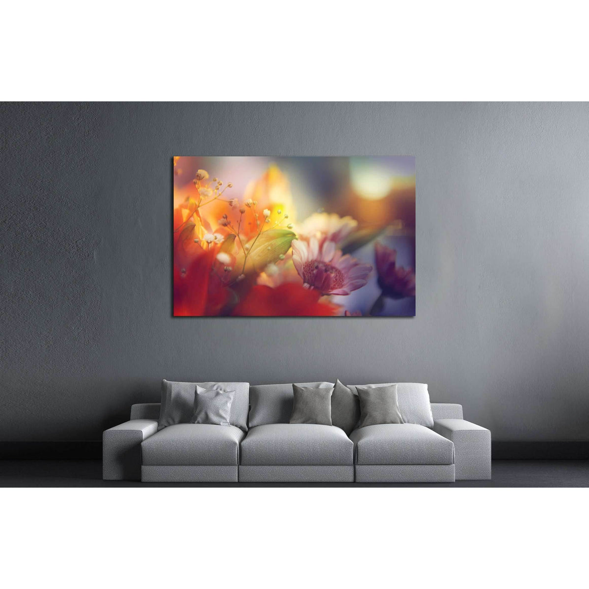 flowers in color filters. floral abstract backgrounds №3024 Ready to Hang Canvas Print - Zellart Canvas Prints ALL_Products, s-3024