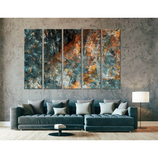 Flowers In The Meadow Abstract №04339 Ready to Hang Canvas Print - Zellart Canvas Prints ALL_Products