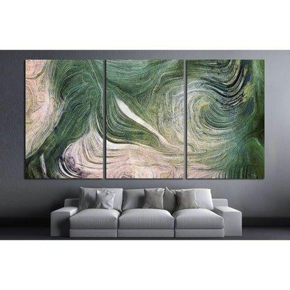 Fluid lines of color movement. Shades of green. Brush strokes №2574 Ready to Hang Canvas PrintCanvas art arrives ready to hang, with hanging accessories included and no additional framing required. Every canvas print is hand-crafted, made on-demand at our