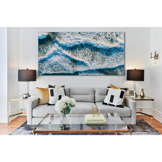 Foam Waves №SL123 Ready to Hang Canvas Print - Zellart Canvas Prints 0new, ALL_Products, Beach Ocean & Waves