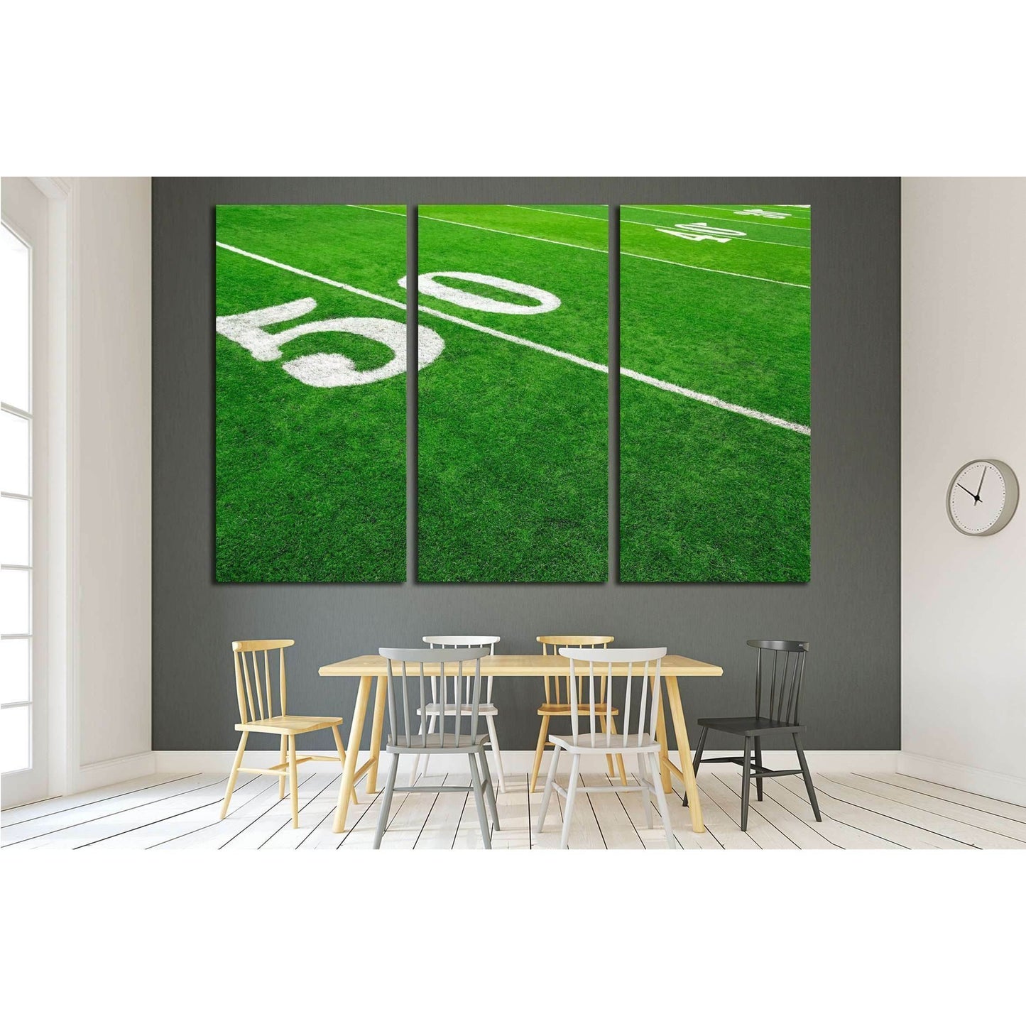 Football field №2129 Ready to Hang Canvas Print - Zellart Canvas Prints ALL_Products, s-2129