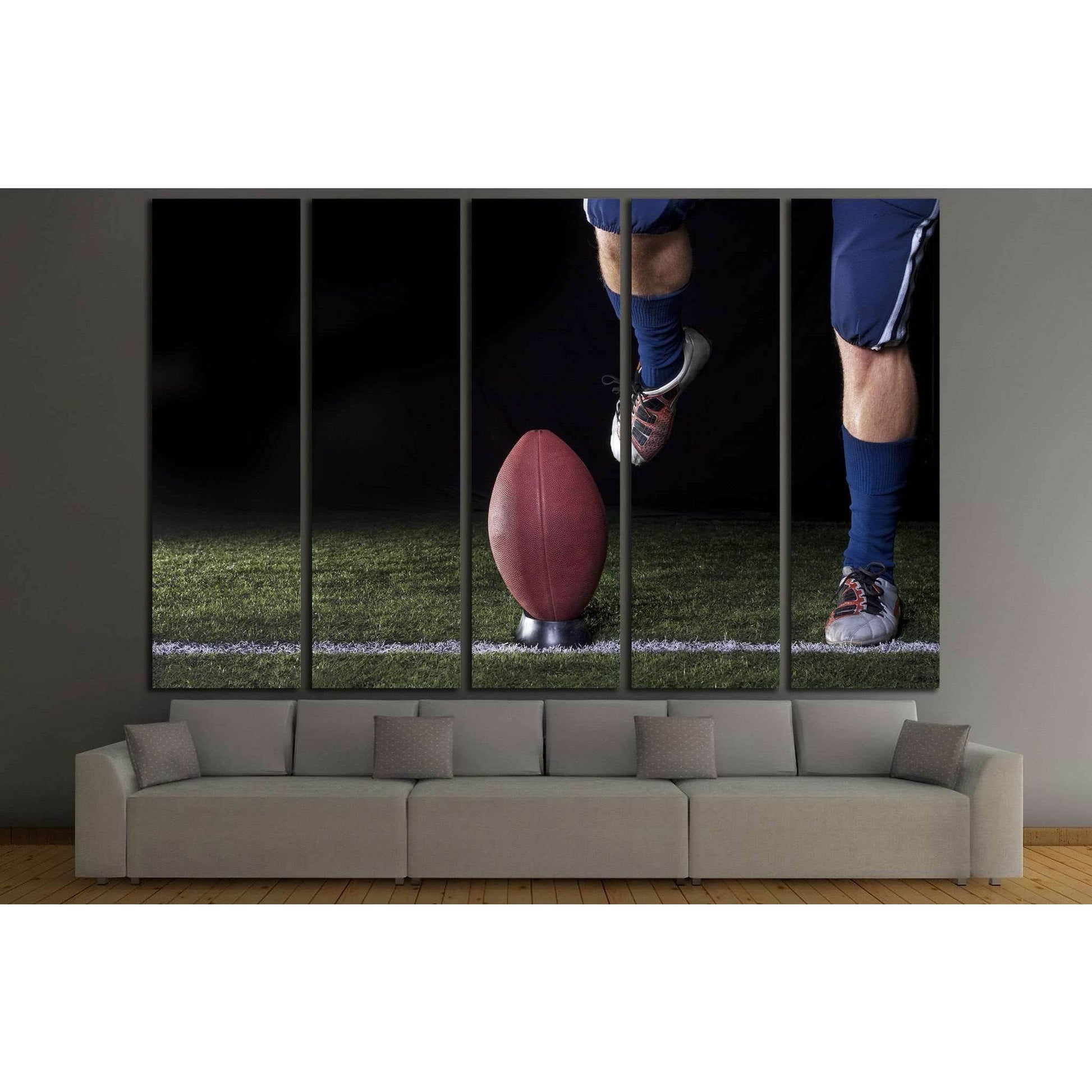 Football Kickoff Closeup №2118 Ready to Hang Canvas Print - Zellart Canvas Prints ALL_Products, s-2118