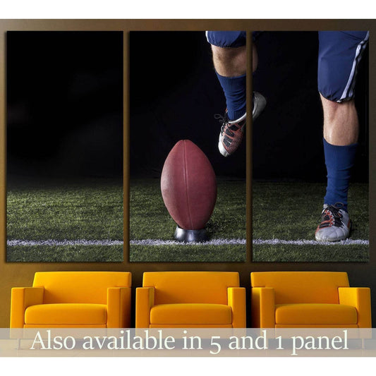Football Kickoff Closeup №2118 Ready to Hang Canvas PrintCanvas art arrives ready to hang, with hanging accessories included and no additional framing required. Every canvas print is hand-crafted, made on-demand at our workshop and expertly stretched arou