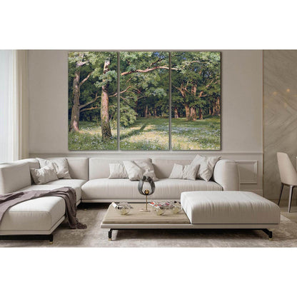 Forest Glade Ivan Shishkin Oil Painting №SL571 Ready to Hang Canvas Print - Zellart Canvas Prints 0new, ALL_Products, Oil Painting Wall Art