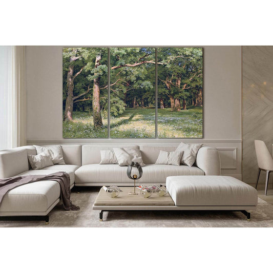Forest Glade Ivan Shishkin Oil Painting №SL571 Ready to Hang Canvas Print - Zellart Canvas Prints 0new, ALL_Products, Oil Painting Wall Art