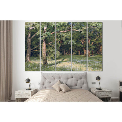Forest Glade Ivan Shishkin Oil Painting №SL571 Ready to Hang Canvas Print - Zellart Canvas Prints 0new, ALL_Products, Oil Painting Wall Art