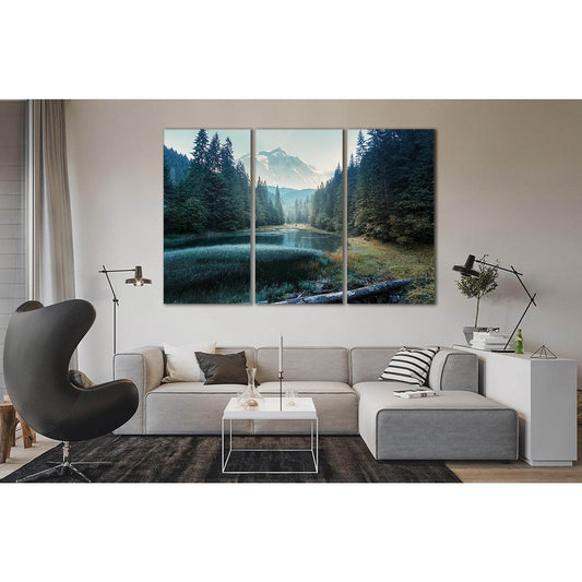 Forest Lake In Highland №sl10 Ready to Hang Canvas Print - Zellart Canvas Prints 0new, ALL_Products, Nature & Landscapes Canvas Print