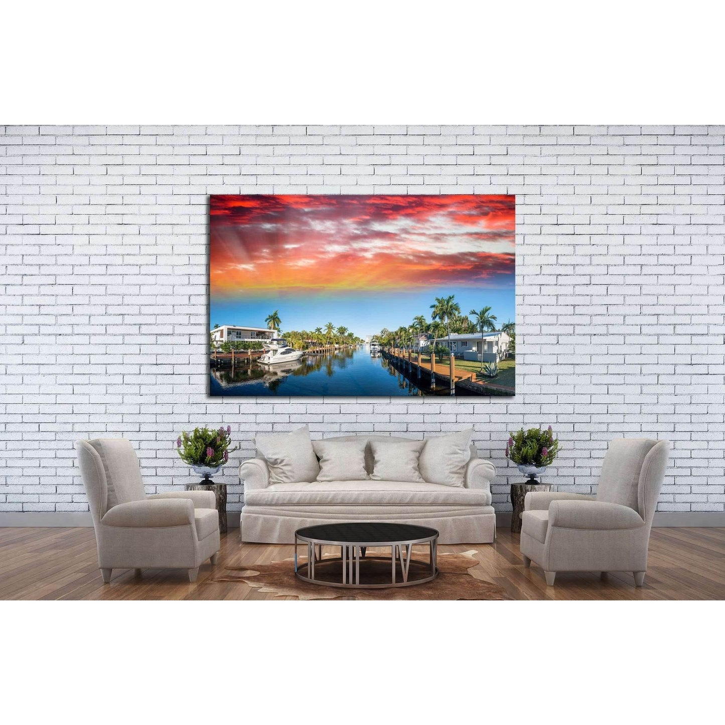 Fort Lauderdale, Florida №1226 Ready to Hang Canvas Print - Zellart Canvas Prints ALL_Products, s-1226