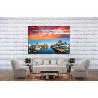 Fort Lauderdale, Florida №1226 Ready to Hang Canvas Print - Zellart Canvas Prints ALL_Products, s-1226