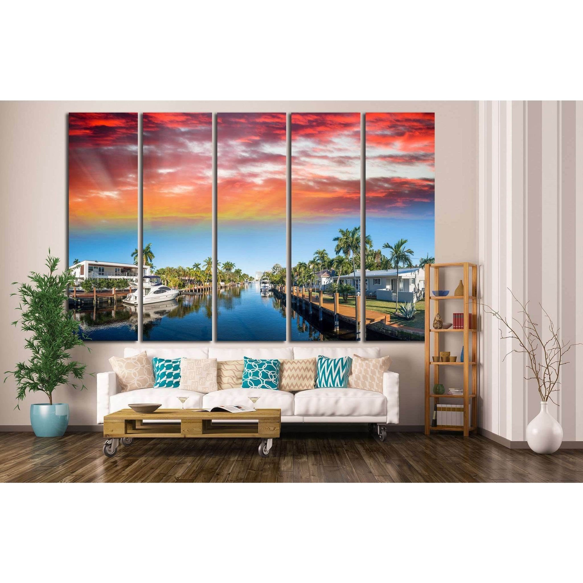 Fort Lauderdale, Florida №1226 Ready to Hang Canvas Print - Zellart Canvas Prints ALL_Products, s-1226