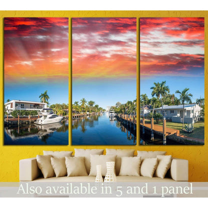 Fort Lauderdale, Florida №1226 Ready to Hang Canvas Print - Zellart Canvas Prints ALL_Products, s-1226