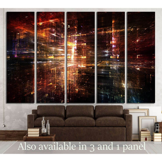 Fractal City series №3225 Ready to Hang Canvas Print - Zellart Canvas Prints ALL_Products, s-3225