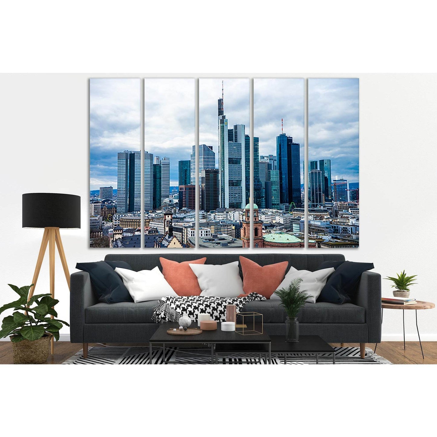 Frankfurt Germany Cityscapes №SL309 Ready to Hang Canvas Print - Zellart Canvas Prints 0new, ALL_Products, Cityscapes & Skylines