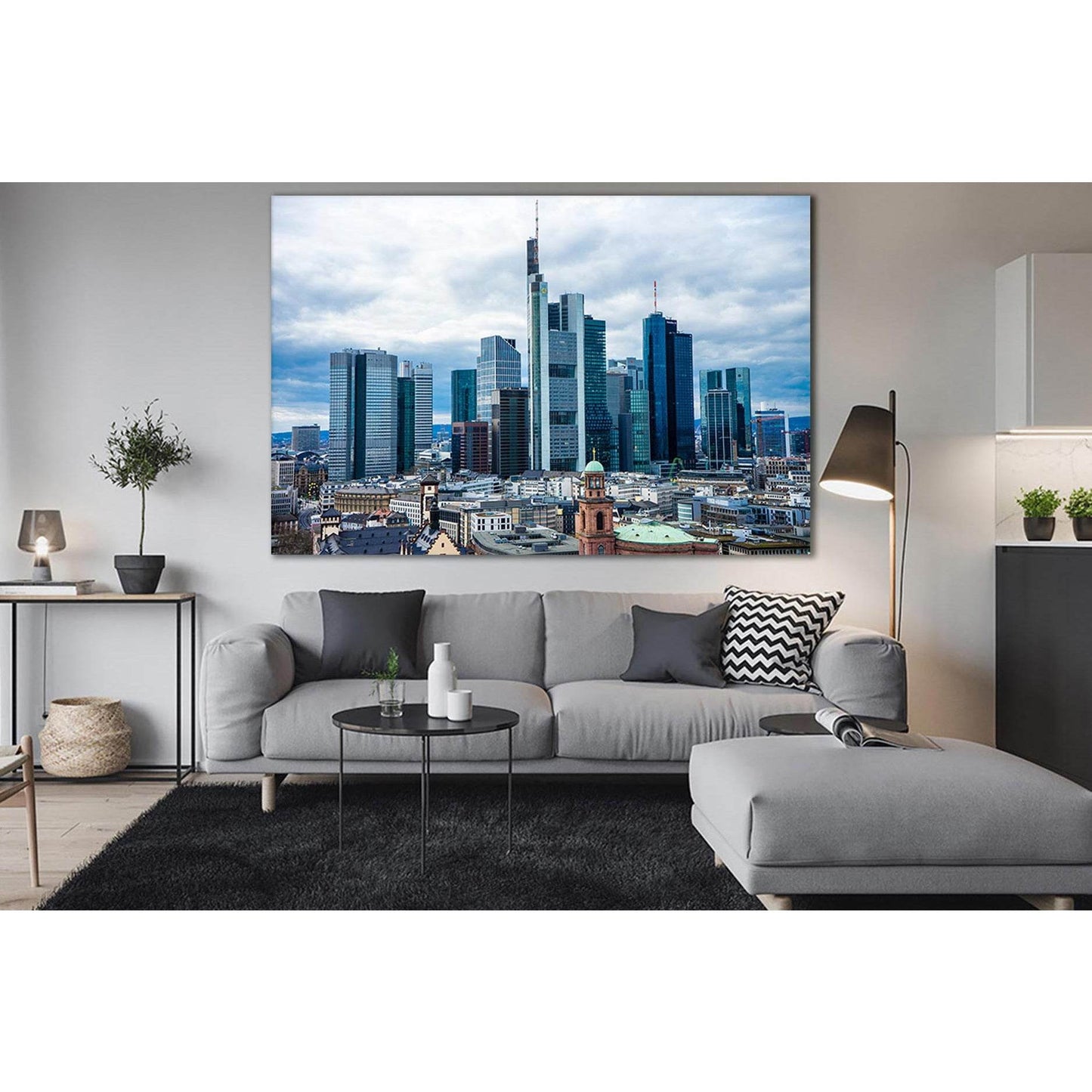 Frankfurt Germany Cityscapes №SL309 Ready to Hang Canvas Print - Zellart Canvas Prints 0new, ALL_Products, Cityscapes & Skylines