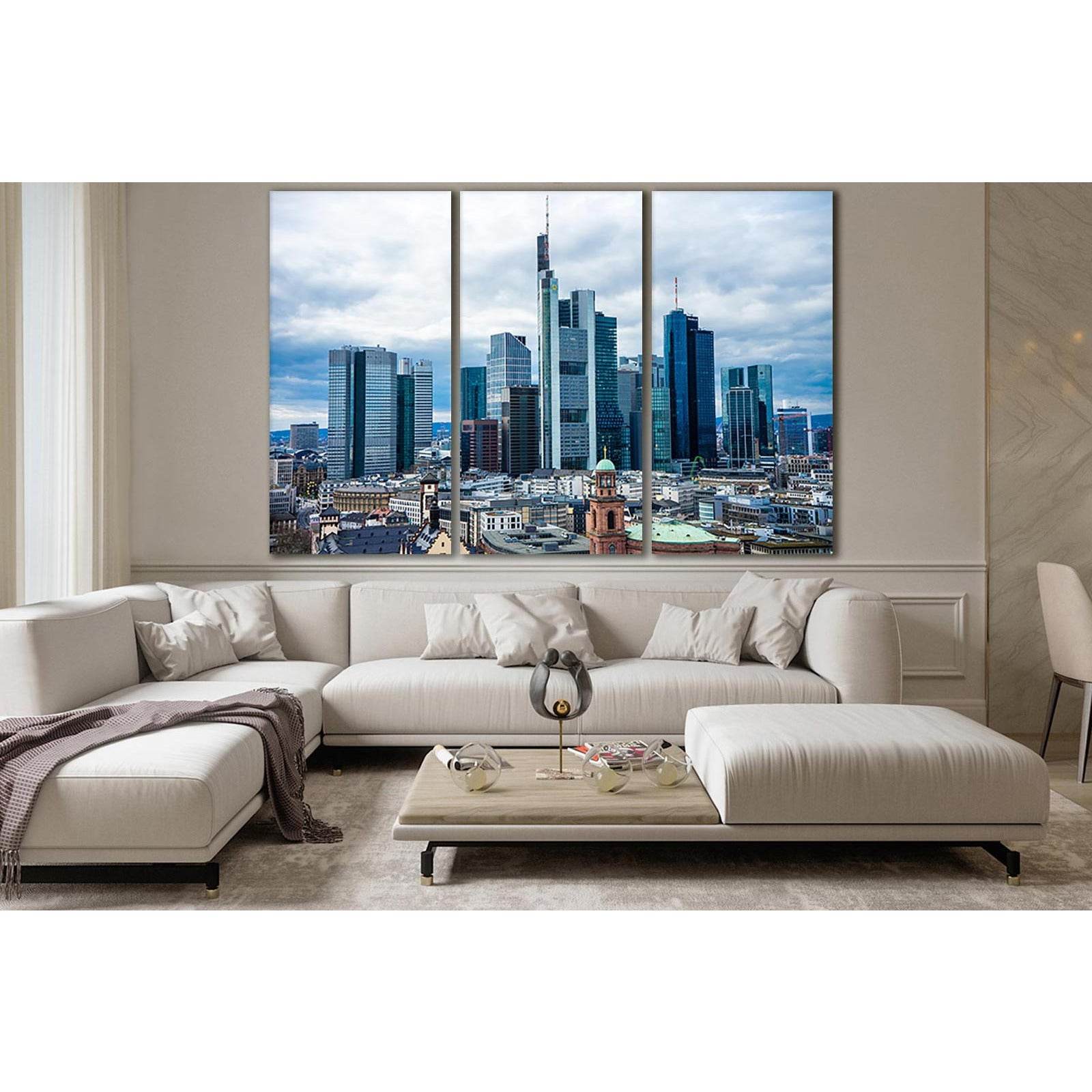 Frankfurt Germany Cityscapes №SL309 Ready to Hang Canvas Print - Zellart Canvas Prints 0new, ALL_Products, Cityscapes & Skylines