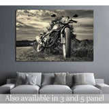 Freedom.Motorbike under sky №1868 Ready to Hang Canvas Print