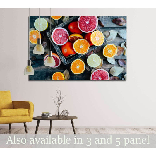 Fresh fruits. Mixed fruits background №3270 Ready to Hang Canvas PrintCanvas art arrives ready to hang, with hanging accessories included and no additional framing required. Every canvas print is hand-crafted, made on-demand at our workshop and expertly s