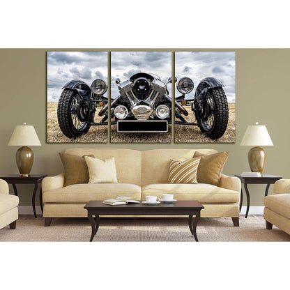 Front View Of A Retro Car №SL735 Ready to Hang Canvas Print - Zellart Canvas Prints 0new, ALL_Products, Engine, Engines Wall Art