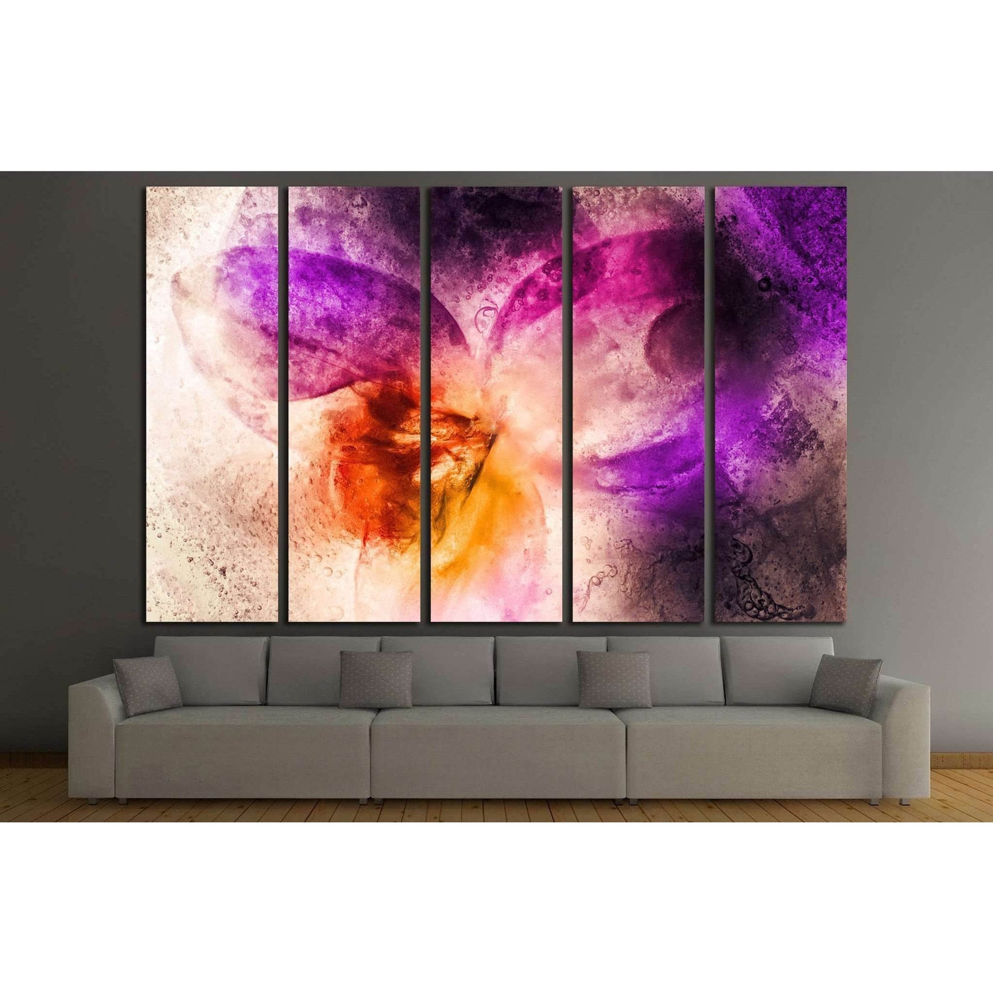 frozen orchid flowers in a piece of ice №1337 Ready to Hang Canvas Print - Zellart Canvas Prints ALL_Products, s-1337