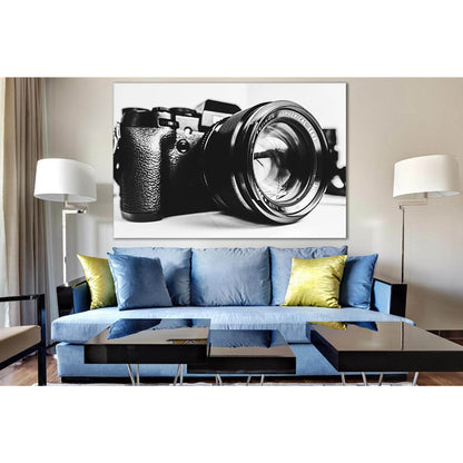 Fujifilm X T1 Photo Camera Black And White №SL860 Ready to Hang Canvas Print - Zellart Canvas Prints 0new, ALL_Products, Black & White Wall Art