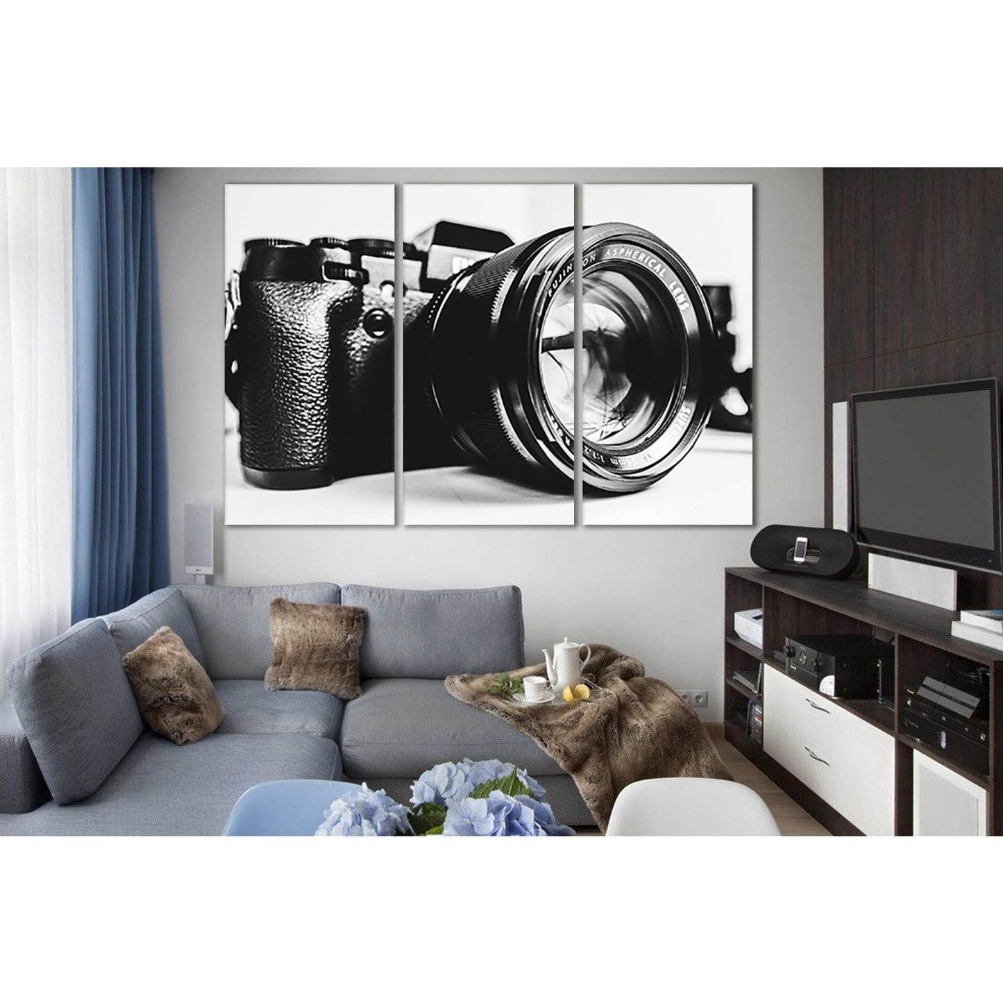 Fujifilm X T1 Photo Camera Black And White №SL860 Ready to Hang Canvas Print - Zellart Canvas Prints 0new, ALL_Products, Black & White Wall Art