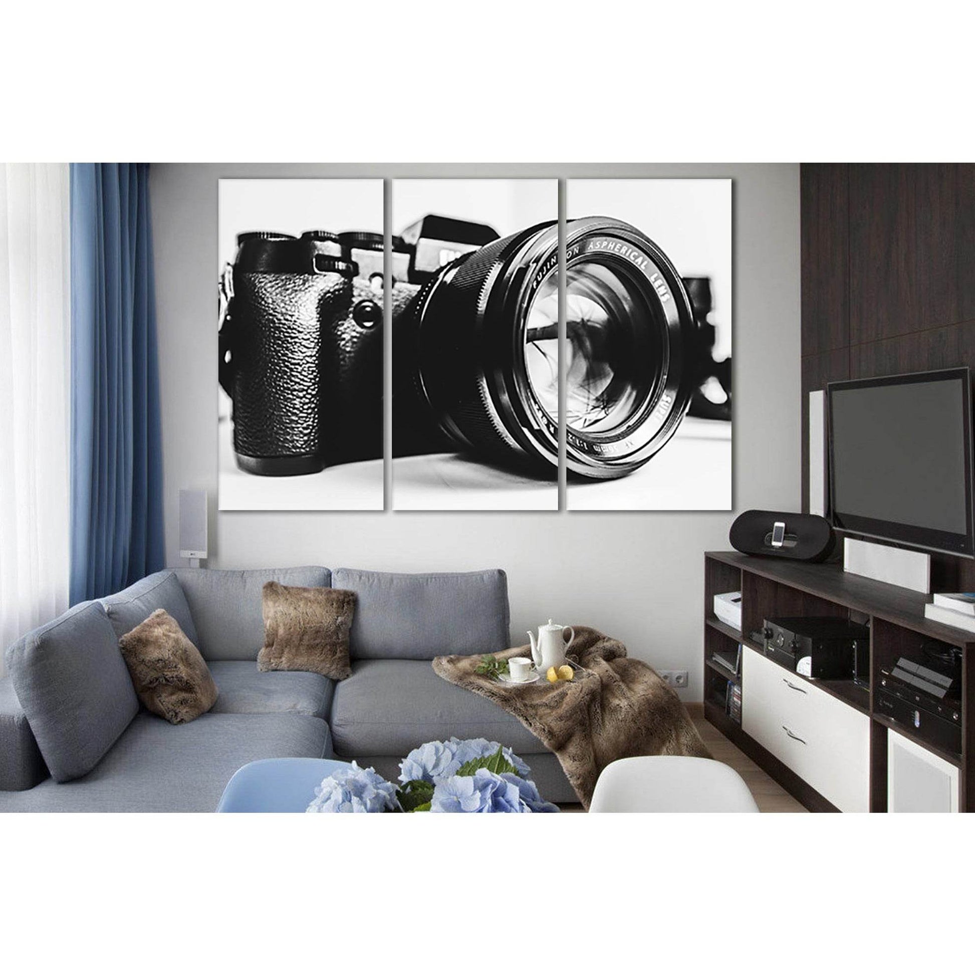 Fujifilm X T1 Photo Camera Black And White №SL860 Ready to Hang Canvas Print - Zellart Canvas Prints 0new, ALL_Products, Black & White Wall Art