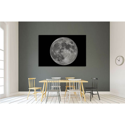 Full moon at night №2425 Ready to Hang Canvas Print - Zellart Canvas Prints ALL_Products, s-2425